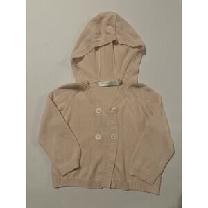 Lotus Springs Baby Hooded Cardigan Cashmere Blend Pink 6-9M